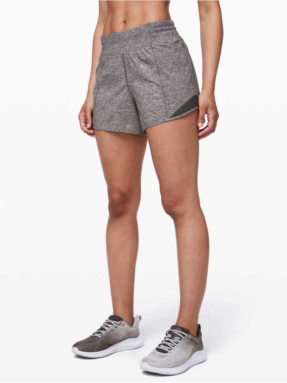 Lululemon Hotty Hot HR 4” Inseam Running Shorts Heather Gray
